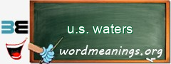 WordMeaning blackboard for u.s. waters